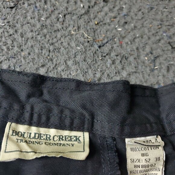 Boulder Creek Trading Cargo Pants Big Tall Mens Size 52 38L Black Cotton Chino K - Picture 3 of 7